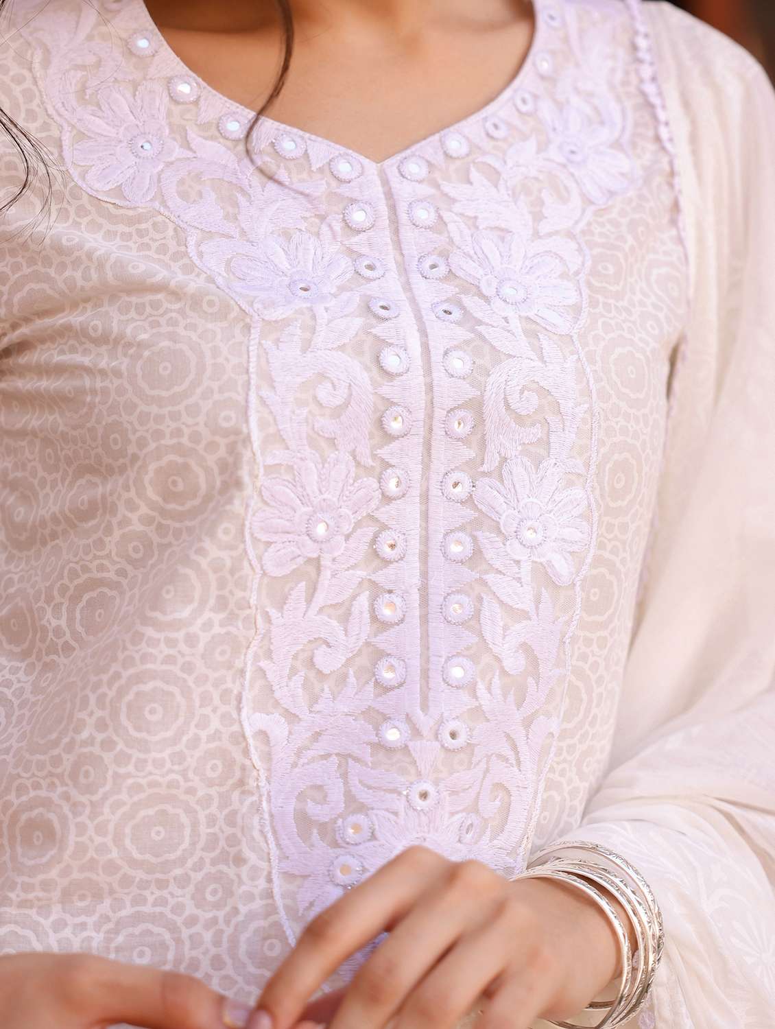 women three quarter sleeve kurta sharara with dupatta set - 21925597 -  Standard Image - 6