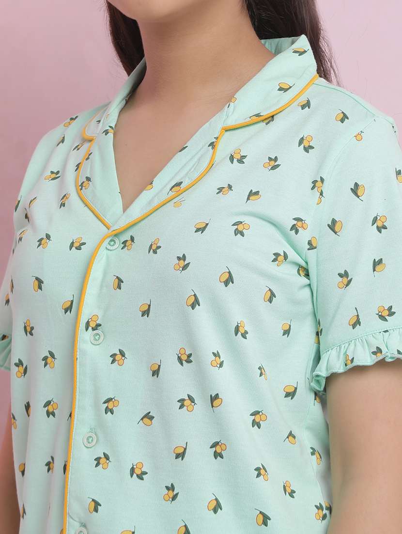 girls printed nightwear shorts set - 21925739 -  Standard Image - 6