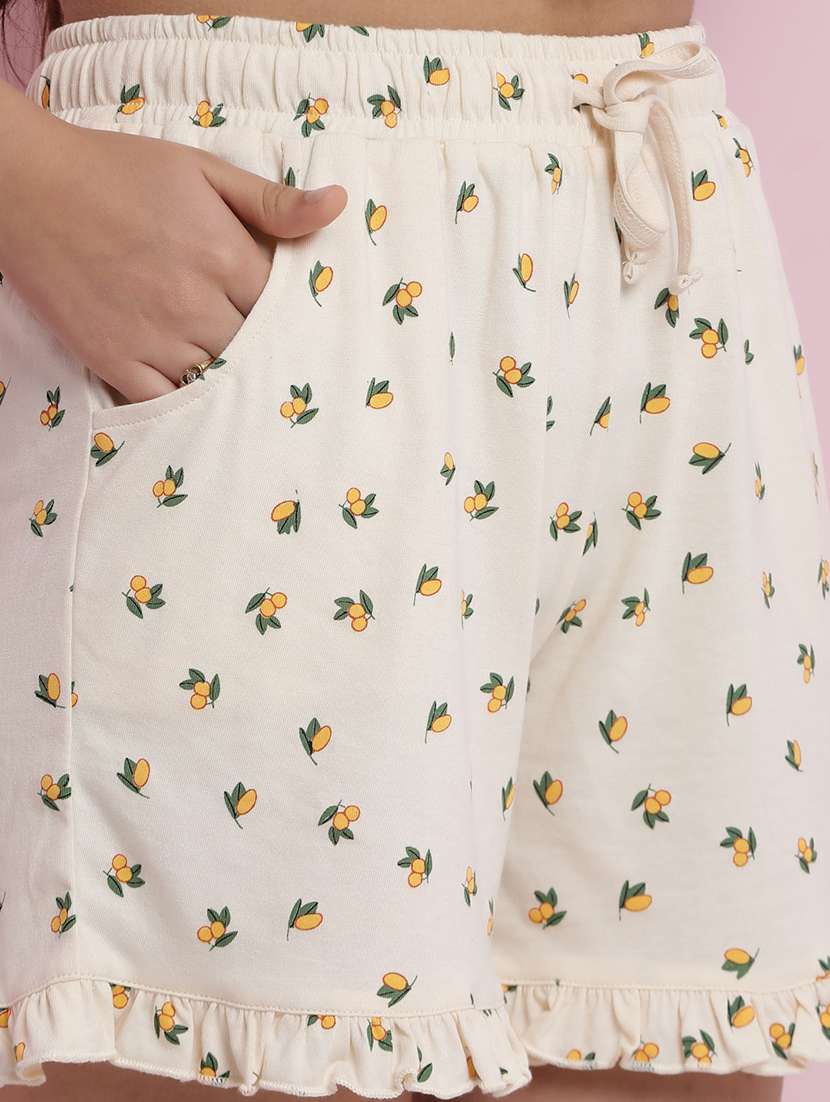 girls printed nightwear shorts set - 21925740 -  Standard Image - 4