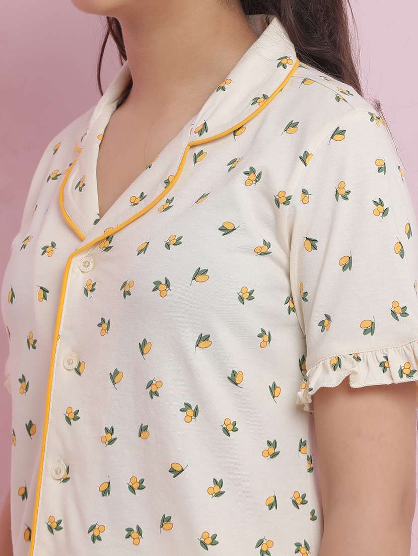 girls printed nightwear shorts set - 21925740 -  Standard Image - 6