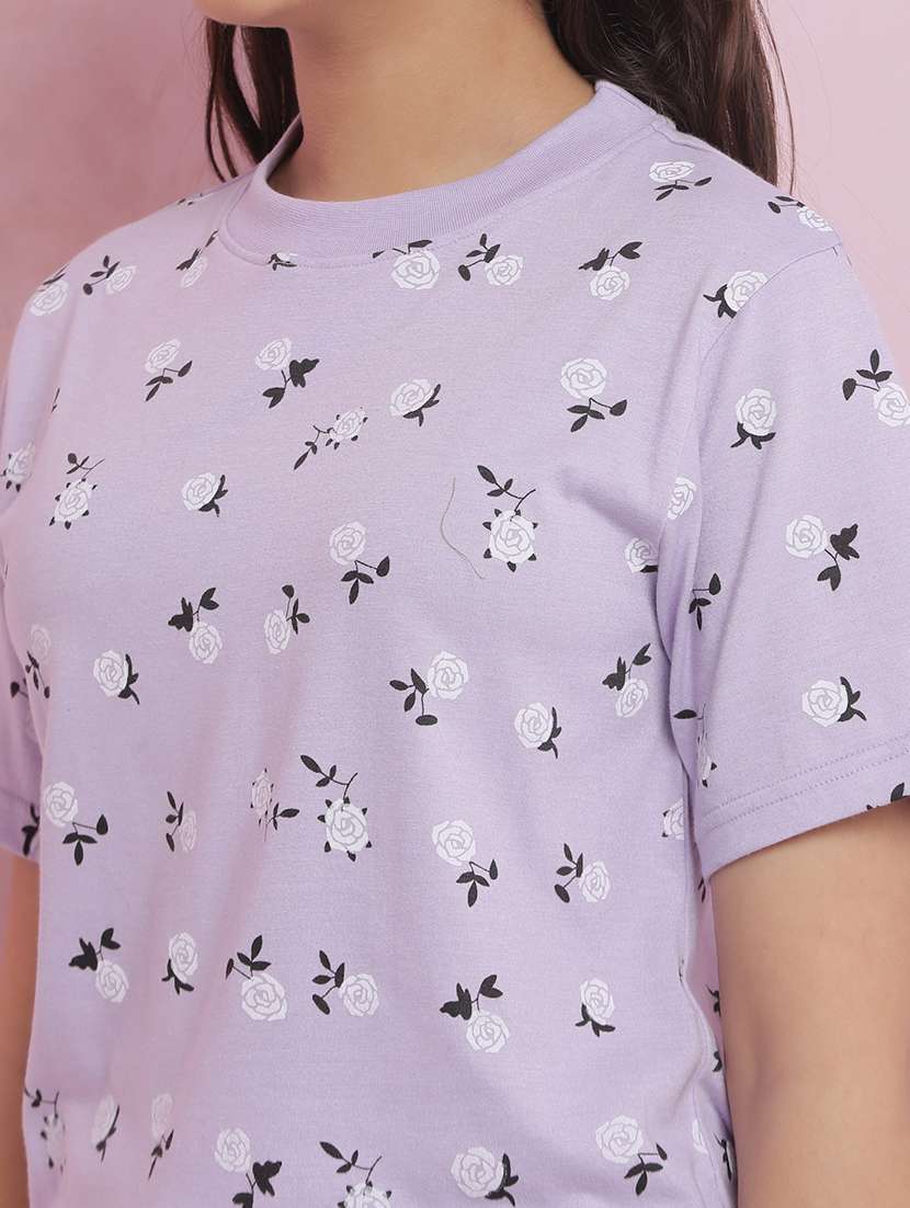 girls floral printed nightwear shorts set - 21925741 -  Standard Image - 6