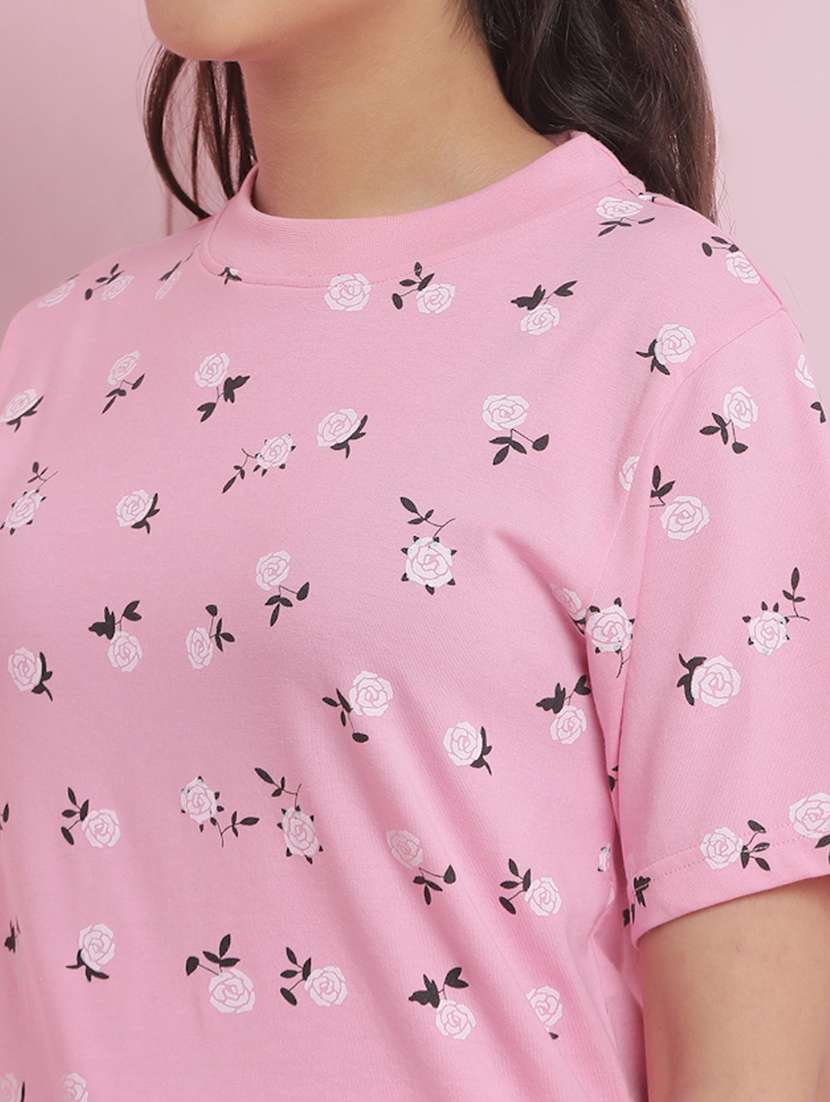 girls floral printed nightwear shorts set - 21925743 -  Standard Image - 6