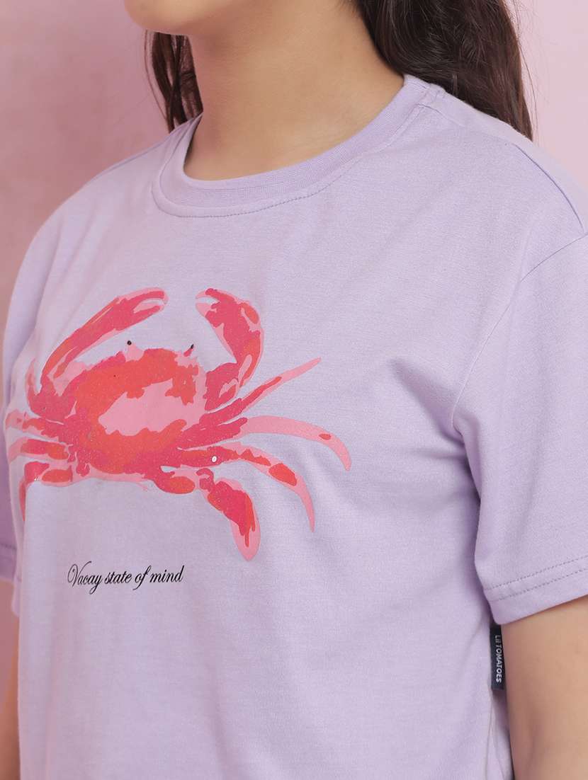 girls printed round neck shorts set nightwear - 21925746 -  Standard Image - 6