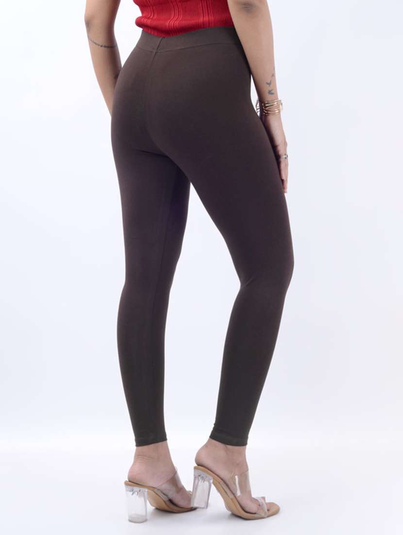 women solid mid rise ankle length legging - 21925790 -  Standard Image - 4