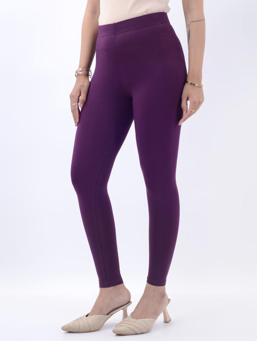 women solid mid rise ankle length legging - 21925792 -  Standard Image - 1