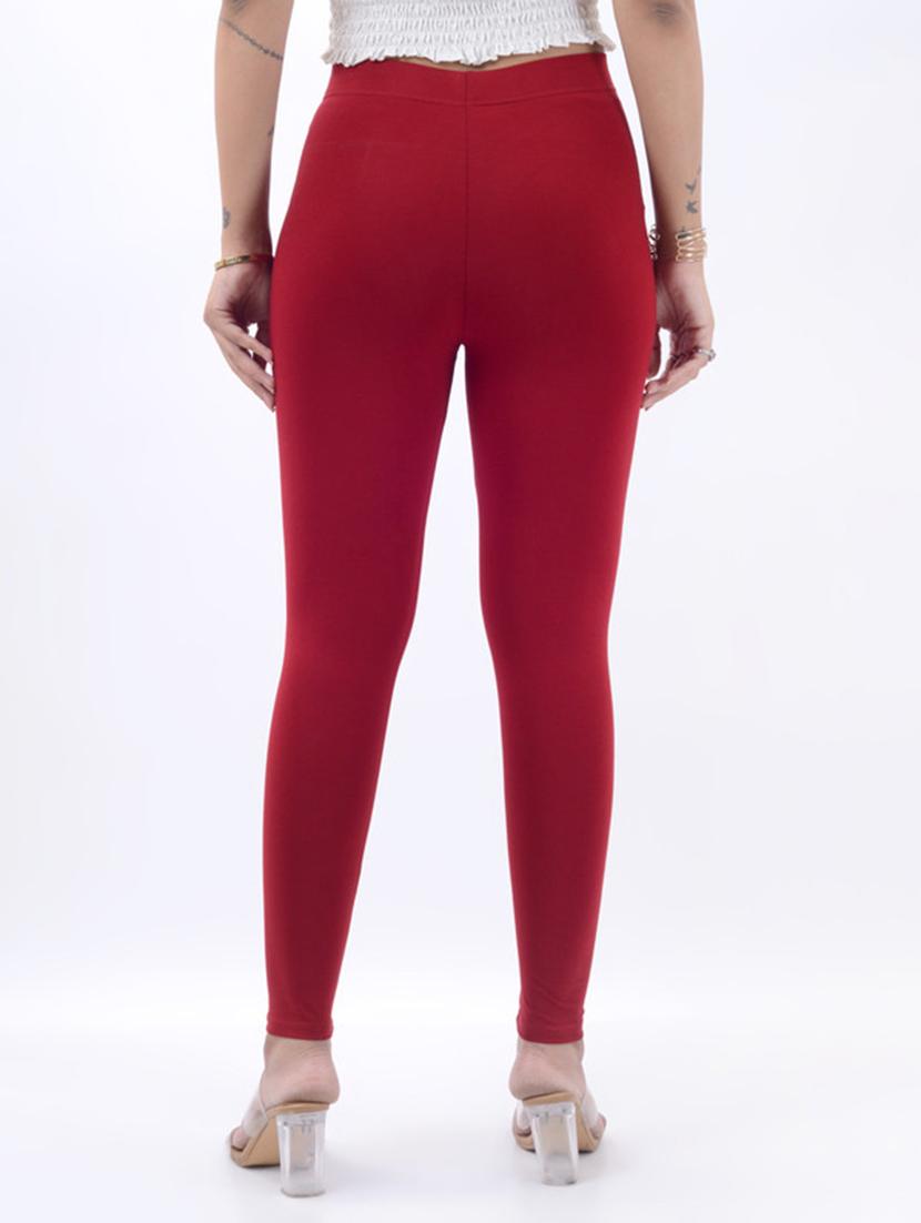 women solid mid rise ankle length legging - 21925798 - Standard Image - 4