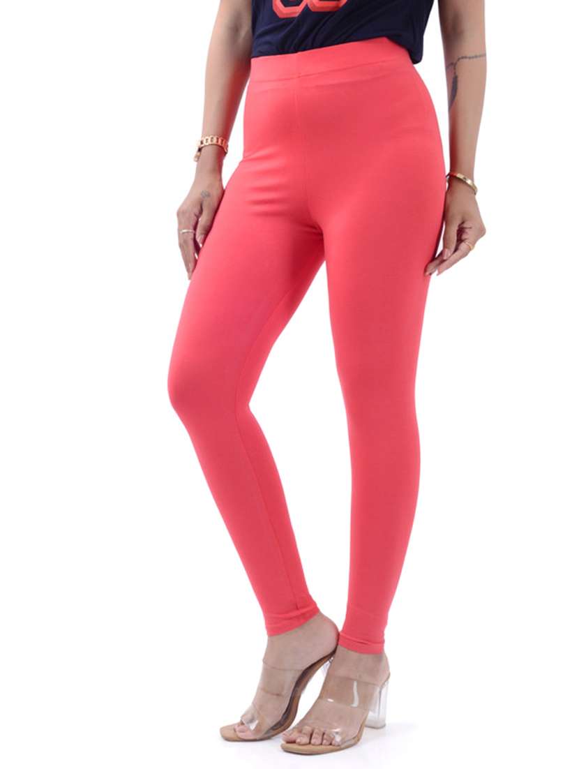 women solid mid rise ankle length legging - 21925799 -  Standard Image - 1