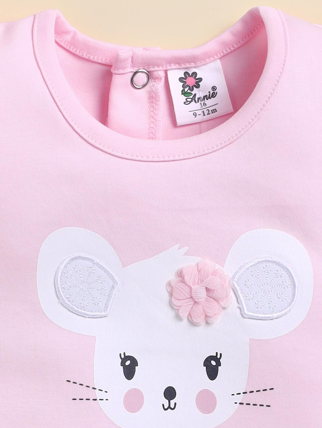girls printed round neck shorts set - 21925802 - Standard Image - 4