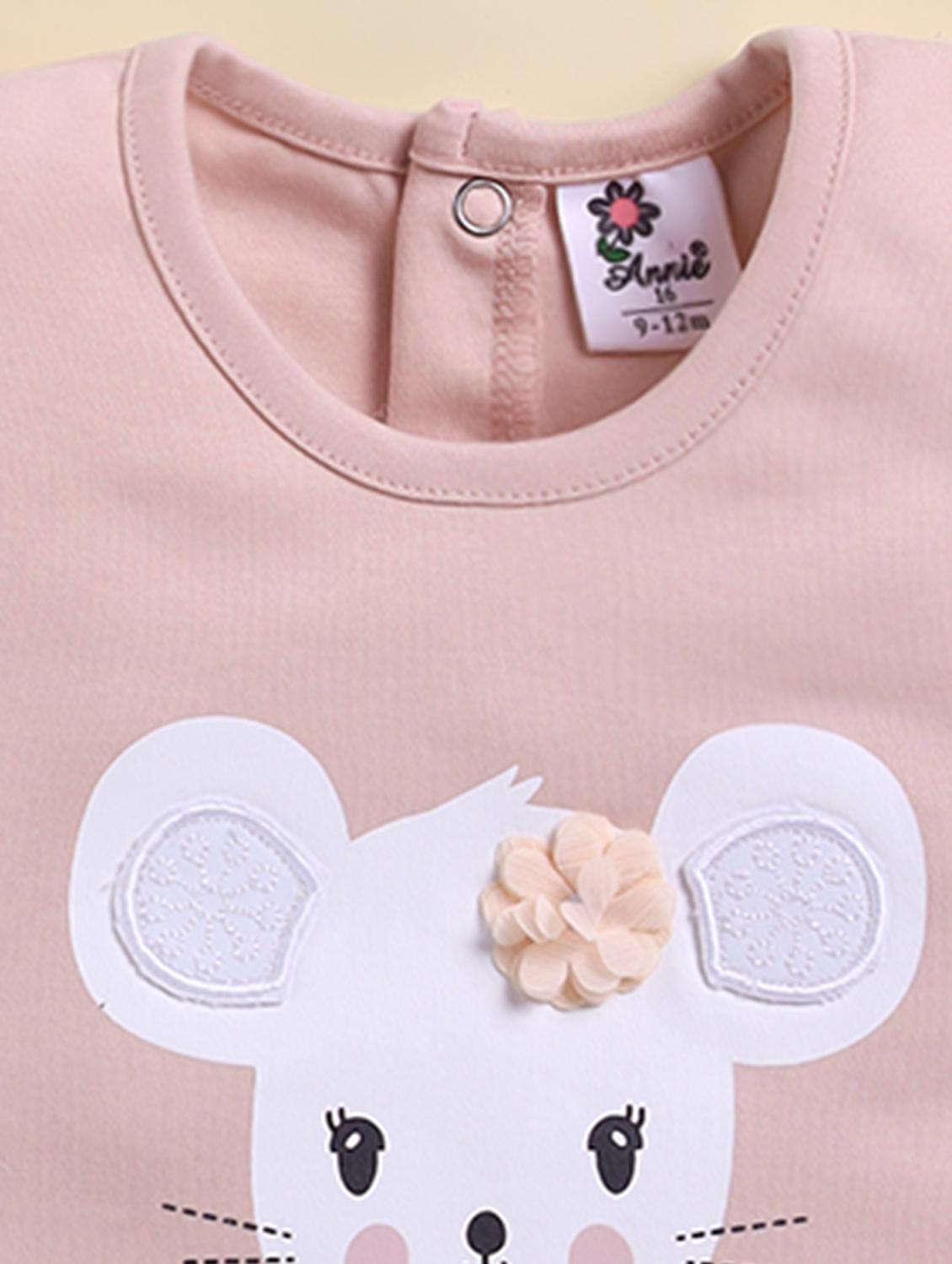 girls printed round neck shorts set - 21925811 - Standard Image - 4