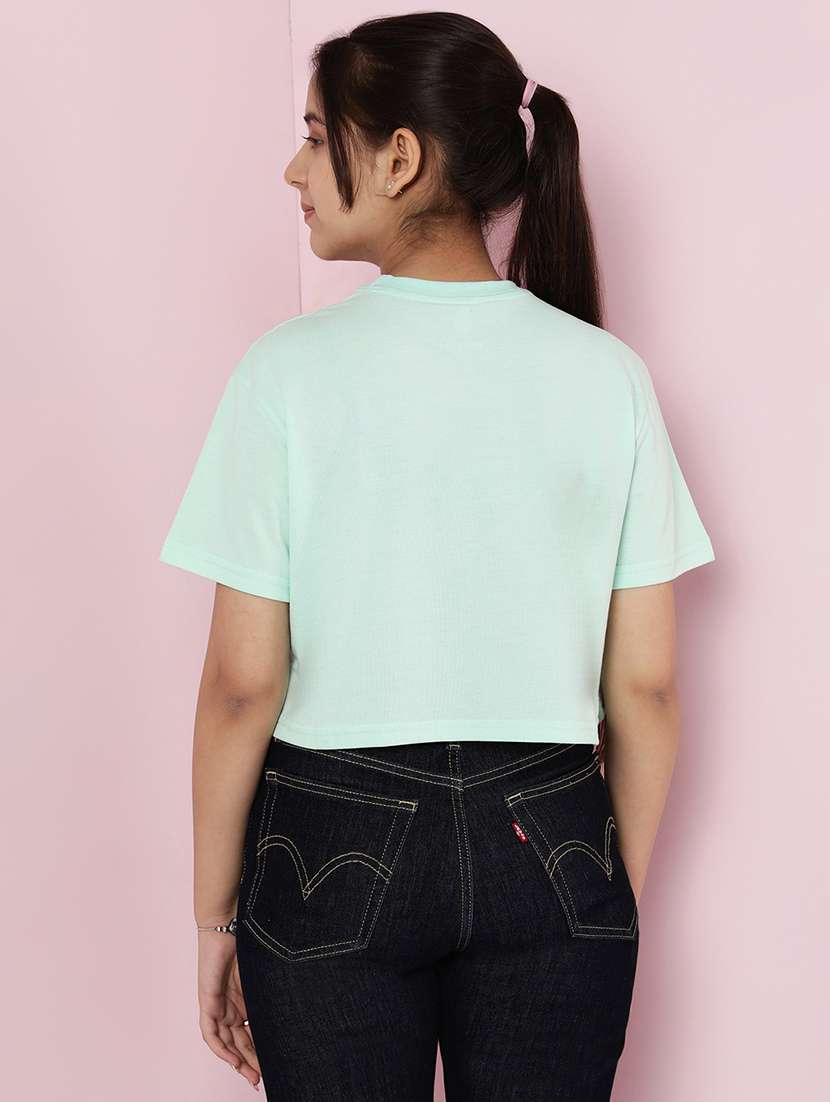 girls printed short sleeve crop tee - 21925817 - Standard Image - 4