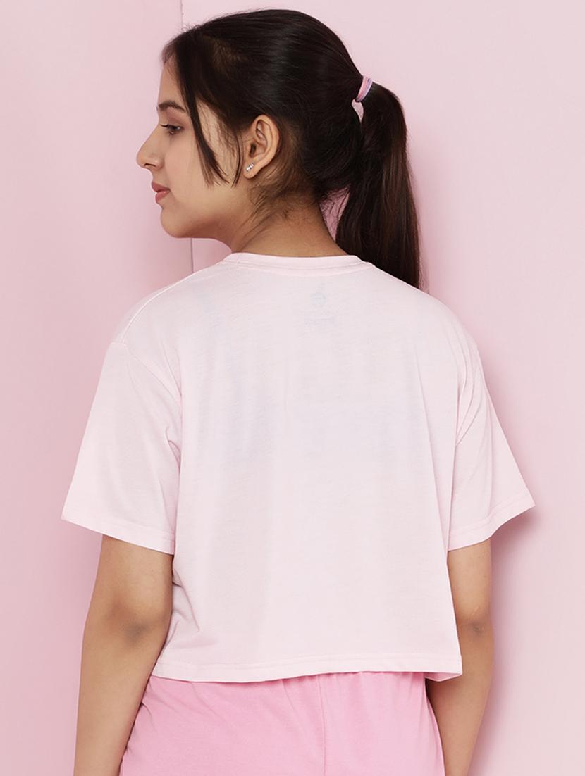 girls printed short sleeve crop tee - 21925818 - Standard Image - 4