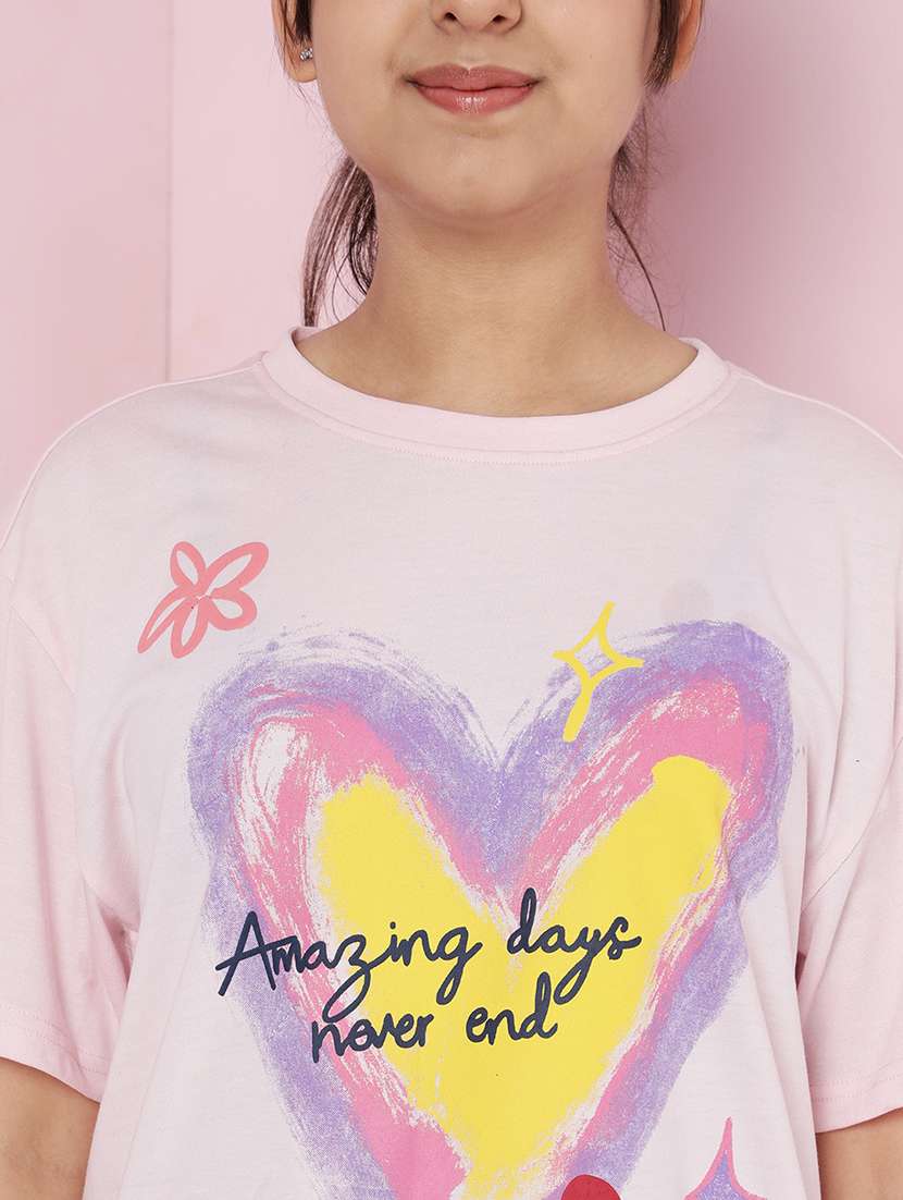 girls printed short sleeve tee - 21925820 - Standard Image - 4