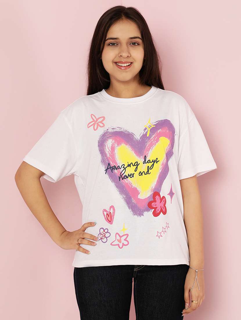 girls printed short sleeve tee - 21925822 -  Standard Image - 1