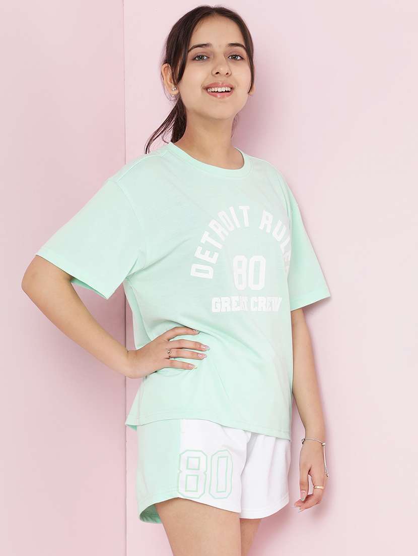 girls printed nightwear shorts set - 21925833 -  Standard Image - 1