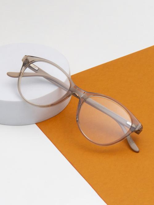 ted smith light brown cat eye premium italian acetate frames for women - 21925846 - Standard Image - 0