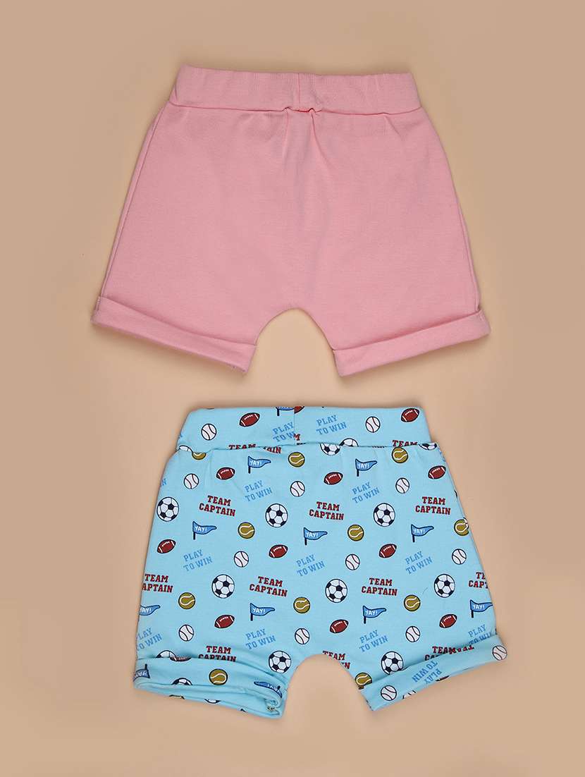 kids pack of 2 printed mid rise shorts  - 21925889 -  Standard Image - 1