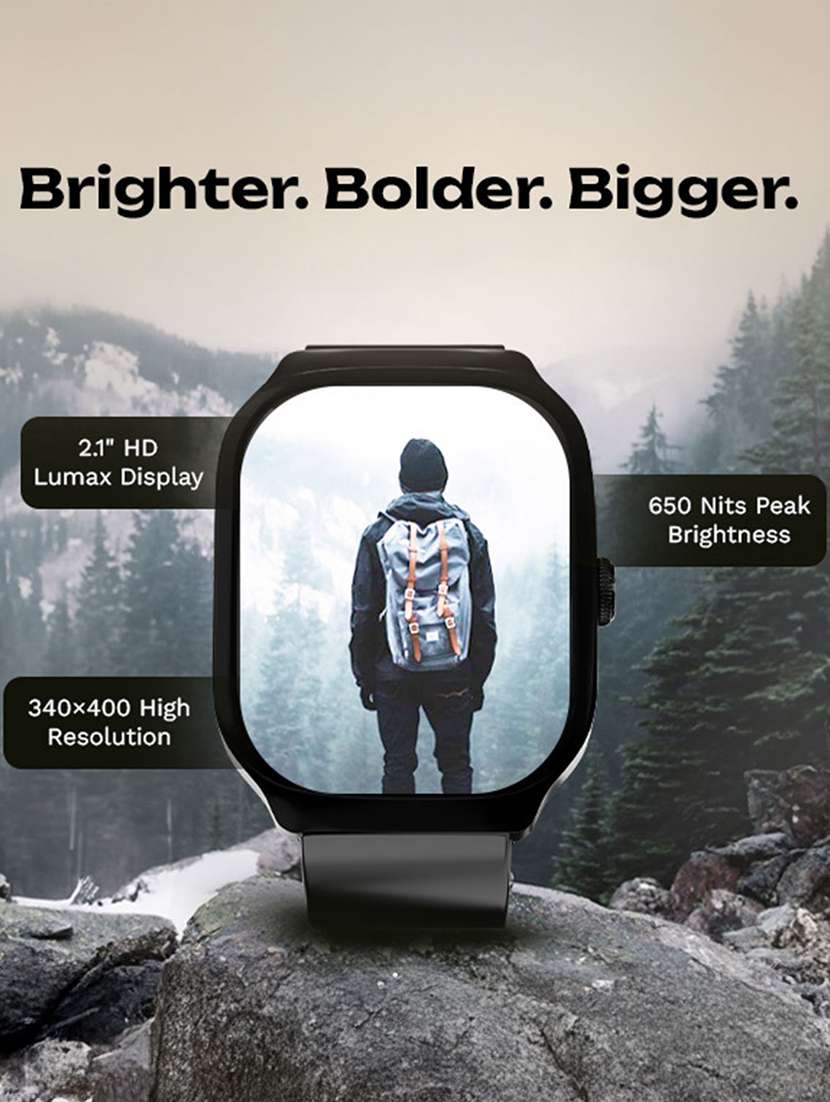 snapup fusion bluetooth calling smart watch (electric black) - 21925900 -  Standard Image - 4