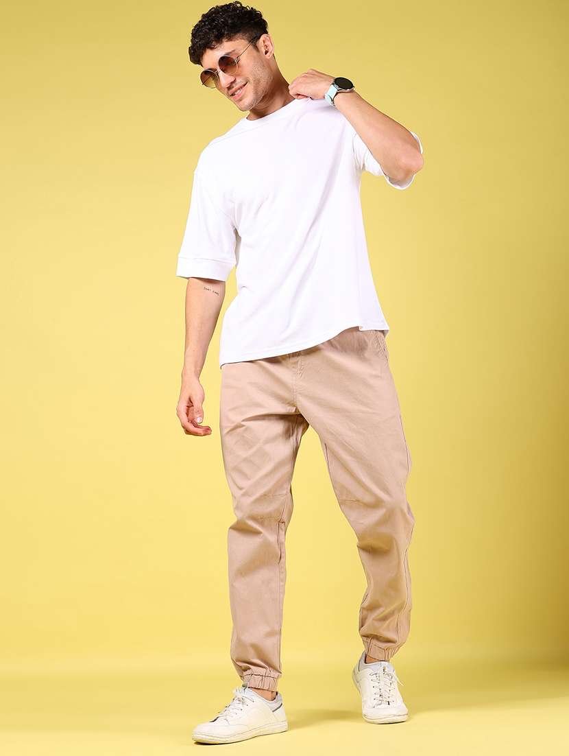 men solid short sleeve oversized t-shirt - 21925906 - Standard Image - 4
