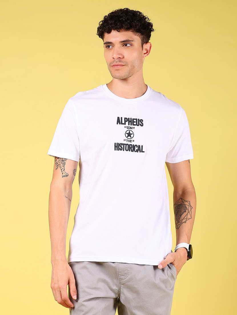 men printed short sleeves regular fit t-shirt - 21925910 -  Standard Image - 1