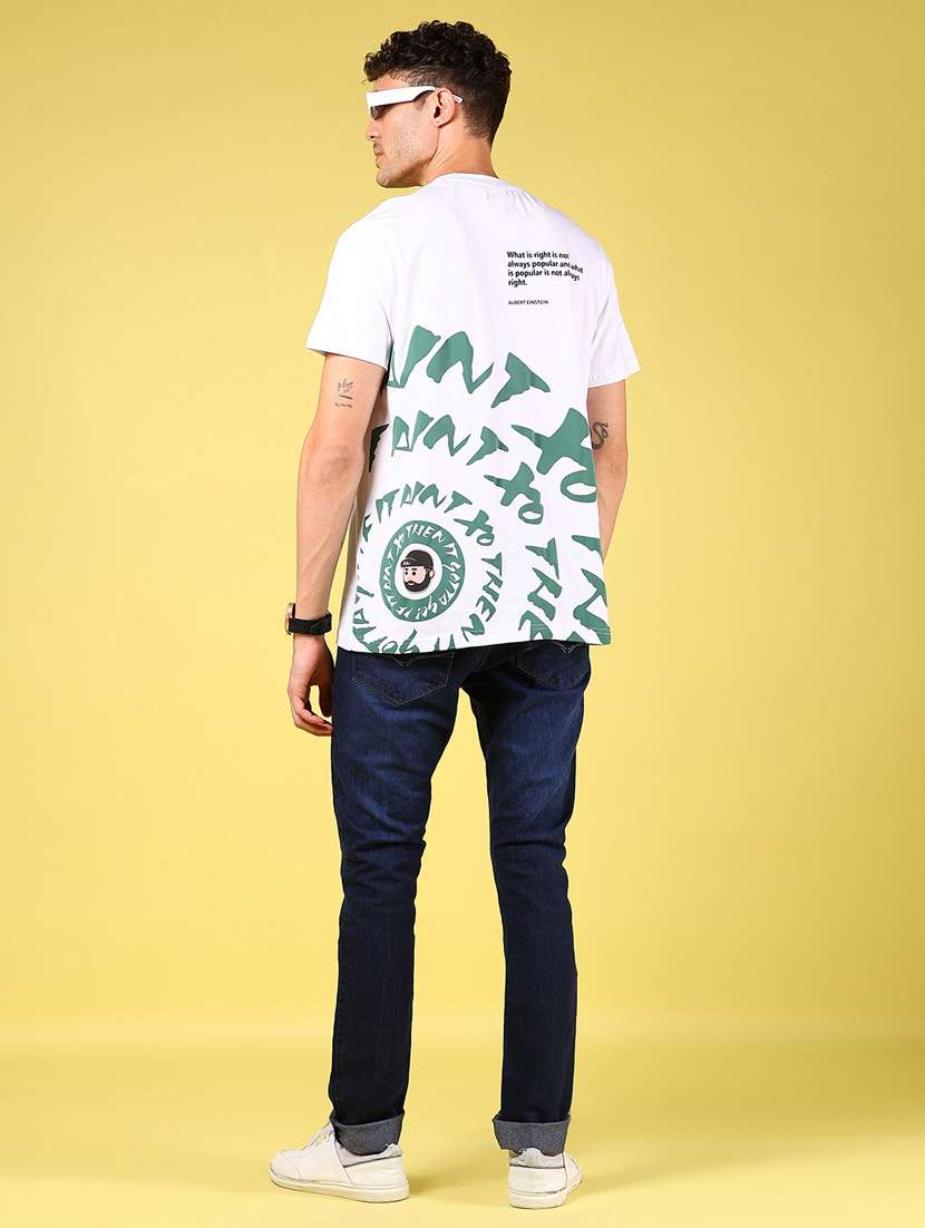 men back print round neck regular fit t-shirt - 21925974 -  Standard Image - 4