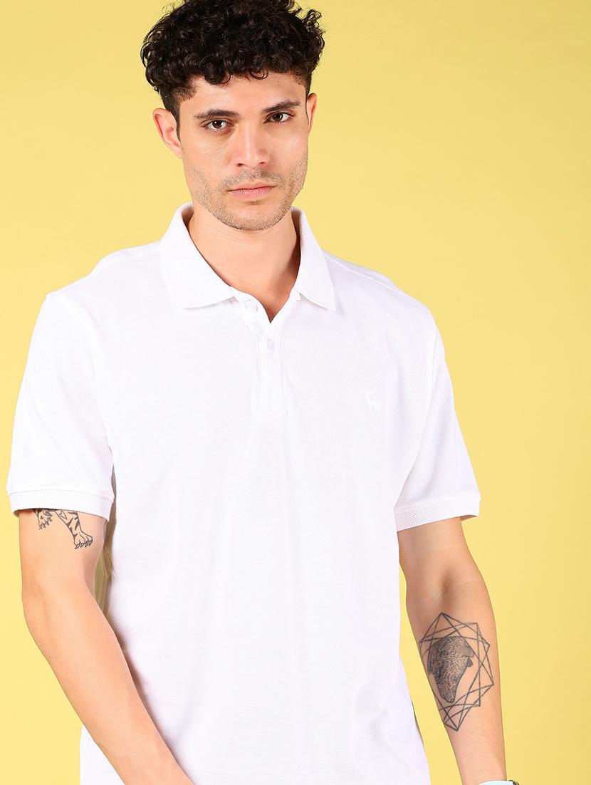 men solid short sleeve polo t-shirt - 21925999 -  Standard Image - 1