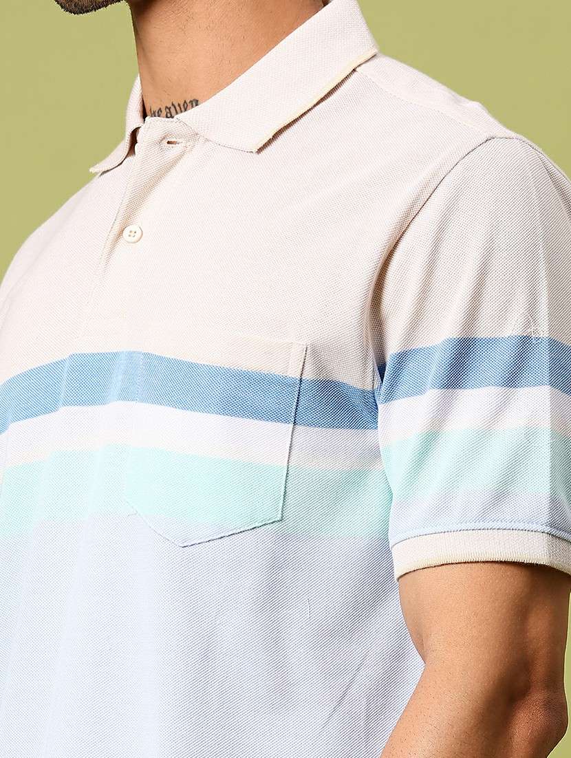 men color block short sleeve regular fit polo t-shirt - 21926151 -  Standard Image - 4