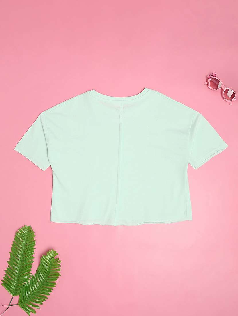 girls printed round neck tee - 21926178 -  Standard Image - 1