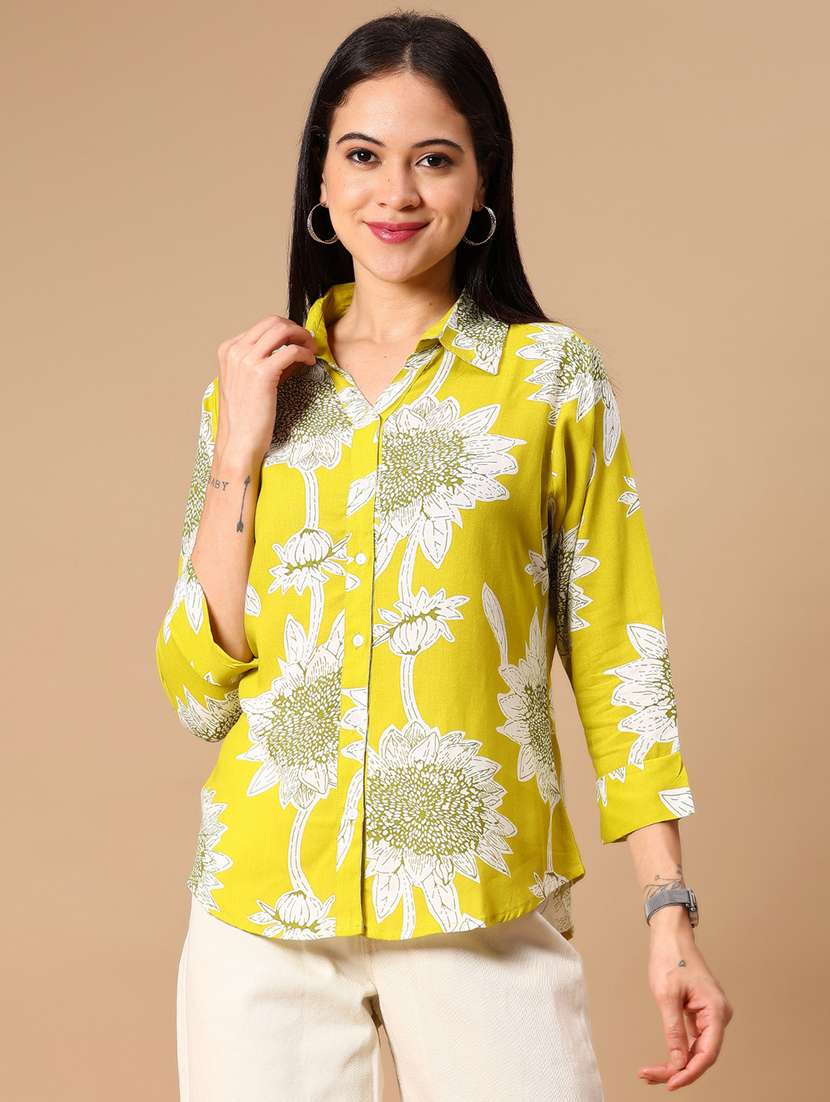 women printed collared regular shirt - 21926188 -  Standard Image - 1