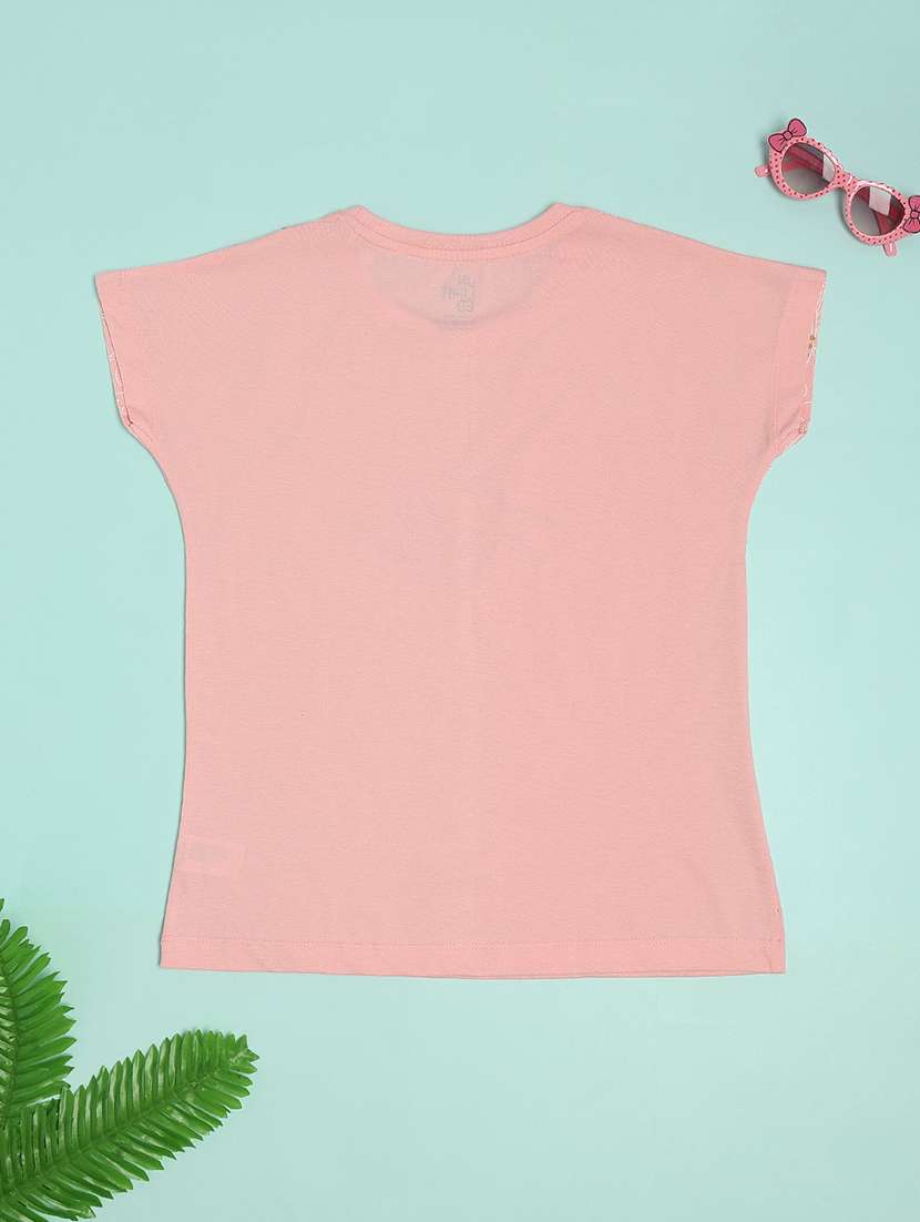 girls printed round neck tee - 21926199 -  Standard Image - 1