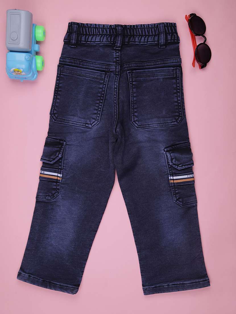 blue cotton plain jean - 21926239 -  Standard Image - 1