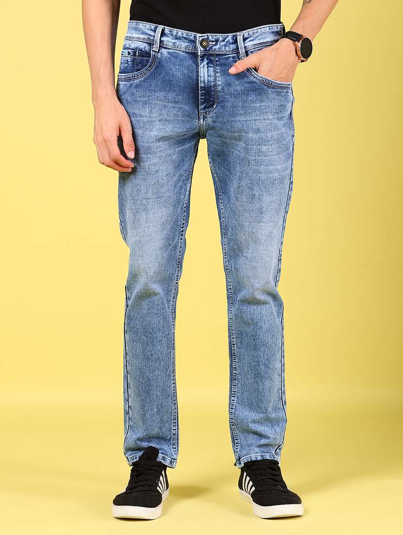 men solid mid rise slim fit jean - 21926314 -  Standard Image - 1