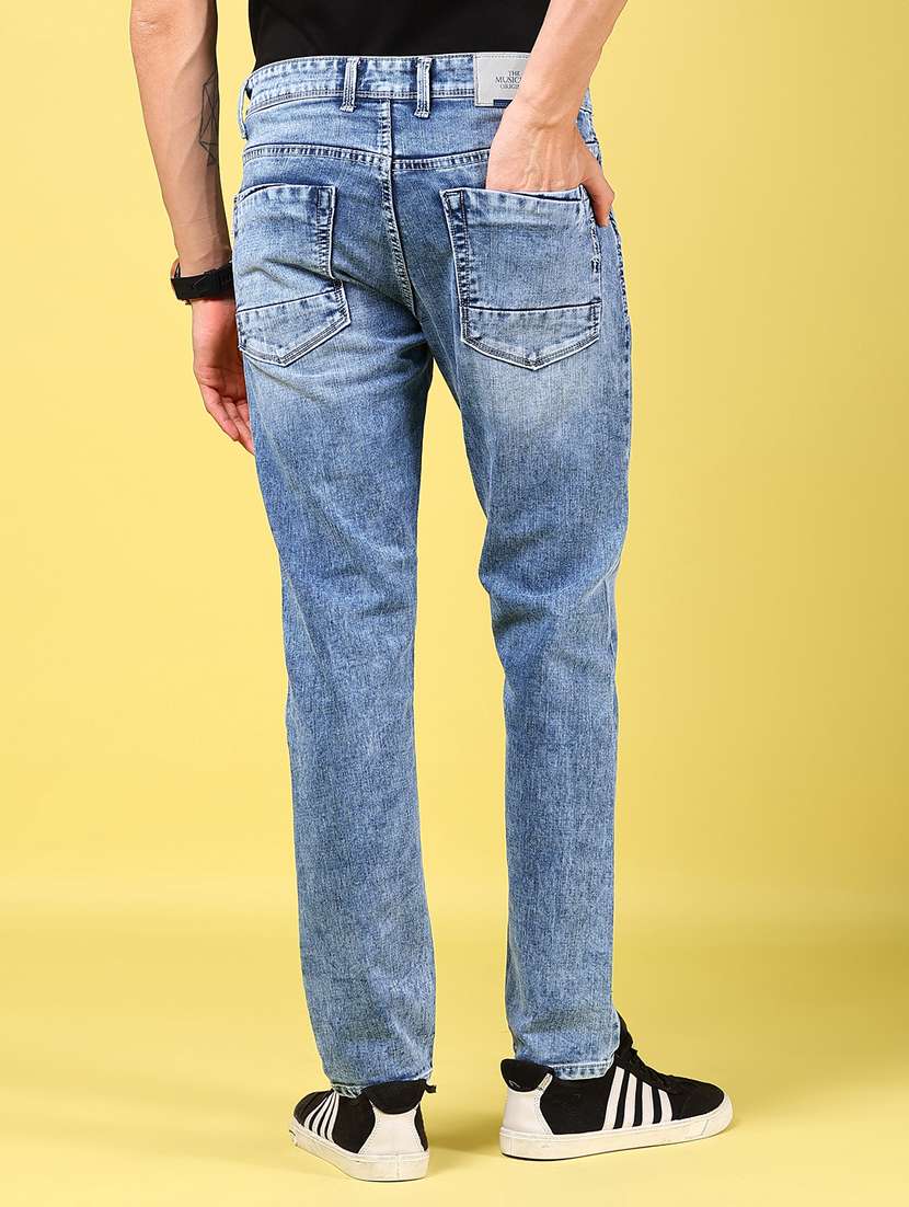 men solid mid rise slim fit jean - 21926314 -  Standard Image - 4