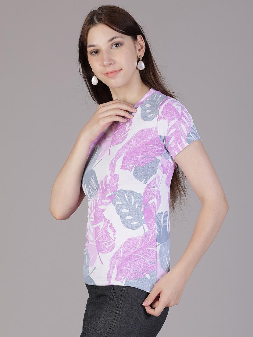 lavender polyester regular tshirt - 21926485 - Standard Image - 1