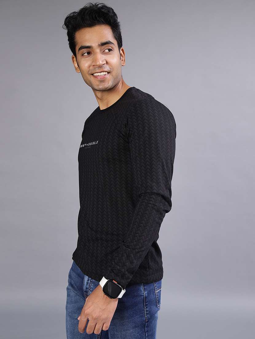 men printed long sleeve regular fit t-shirt - 21926503 - Standard Image - 1
