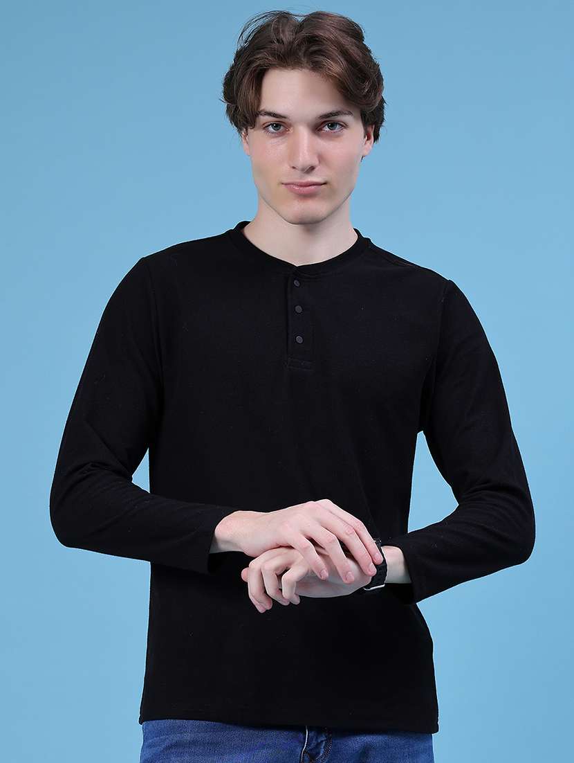 men solid long sleeve regular fit t-shirt - 21926566 -  Standard Image - 1