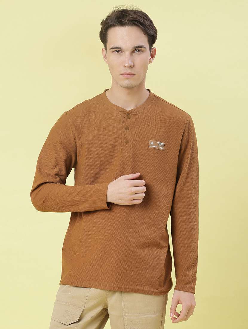 men solid long sleeve regular fit t-shirt - 21926567 -  Standard Image - 1