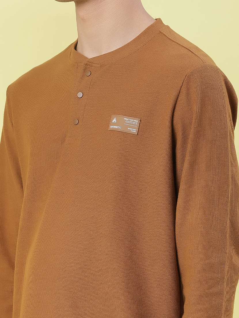 men solid long sleeve regular fit t-shirt - 21926567 -  Standard Image - 4