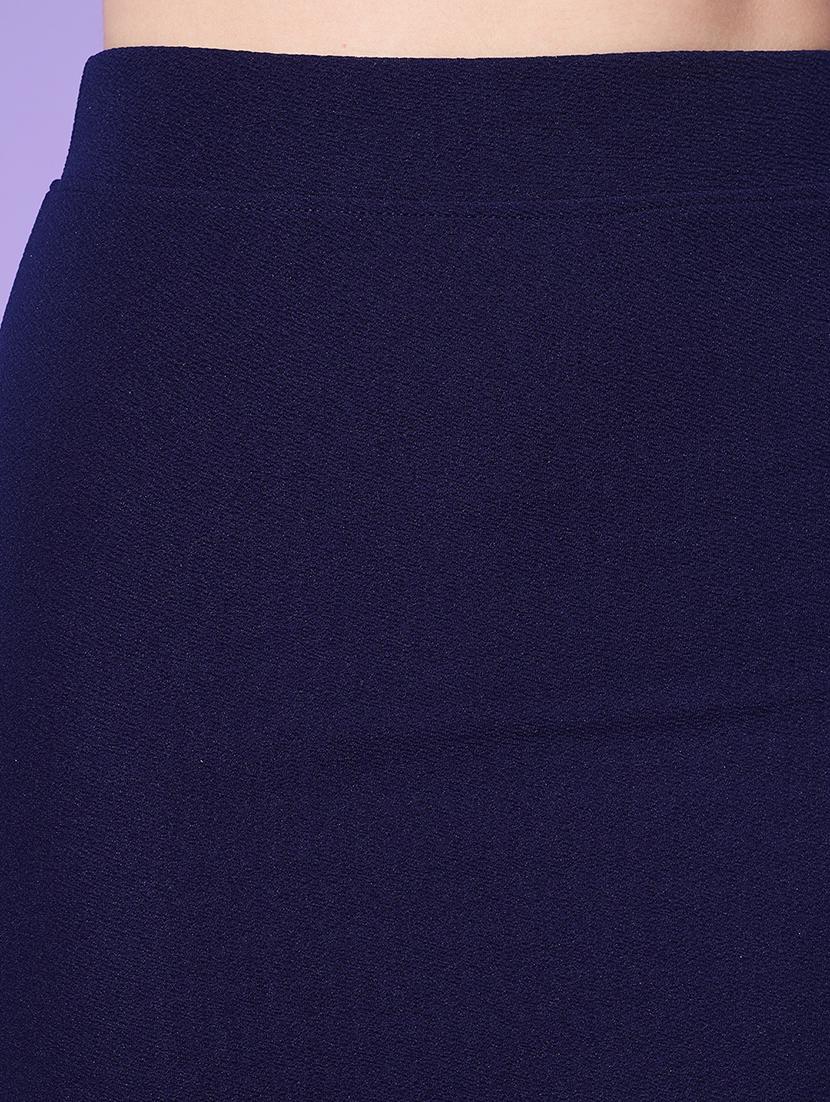 women solid high rise midi bodycon skirt - 21926622 - Standard Image - 4