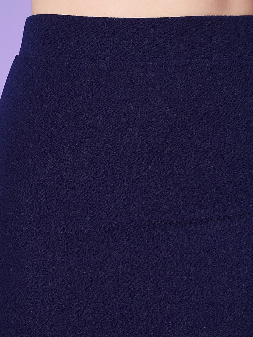 women solid high rise bodycon skirt - 21926645 - Standard Image - 4