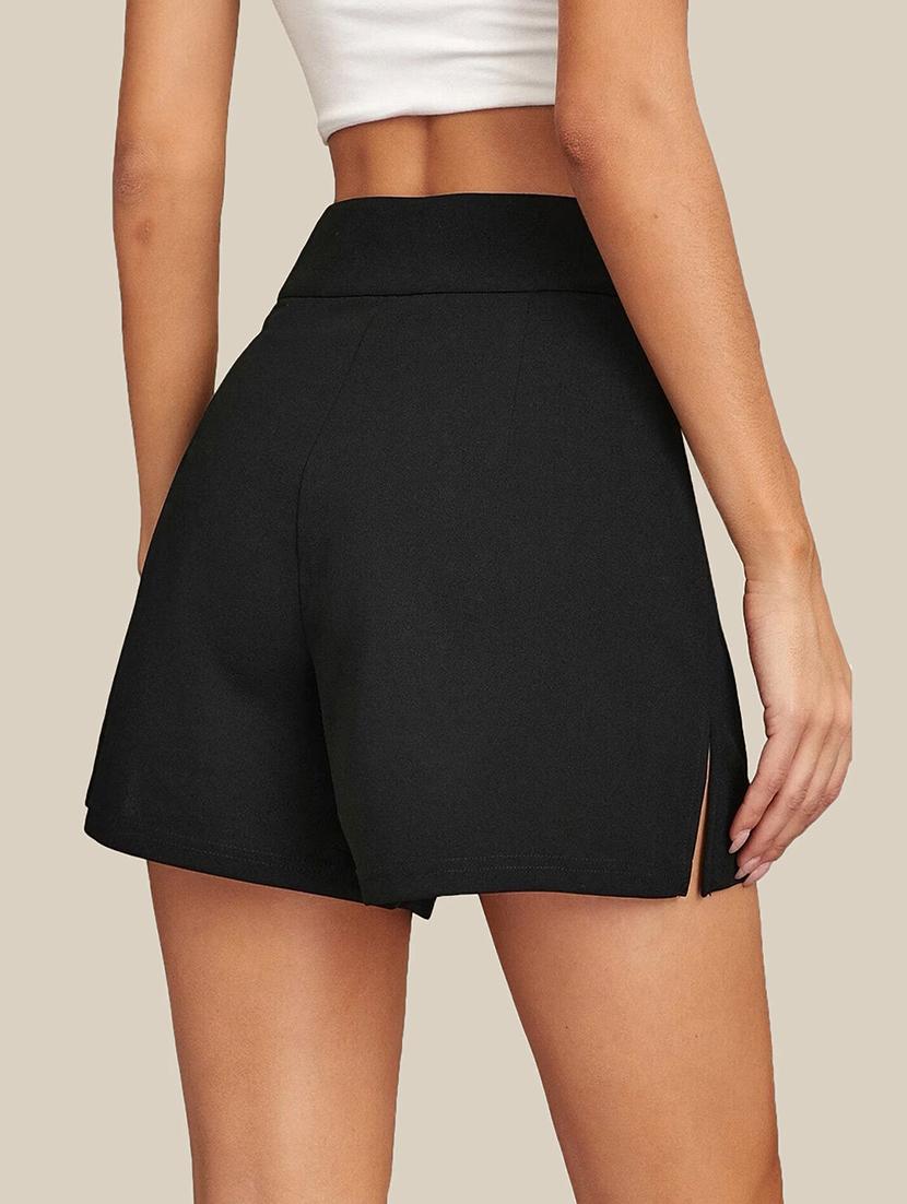 women solid high rise short - 21926658 - Standard Image - 4