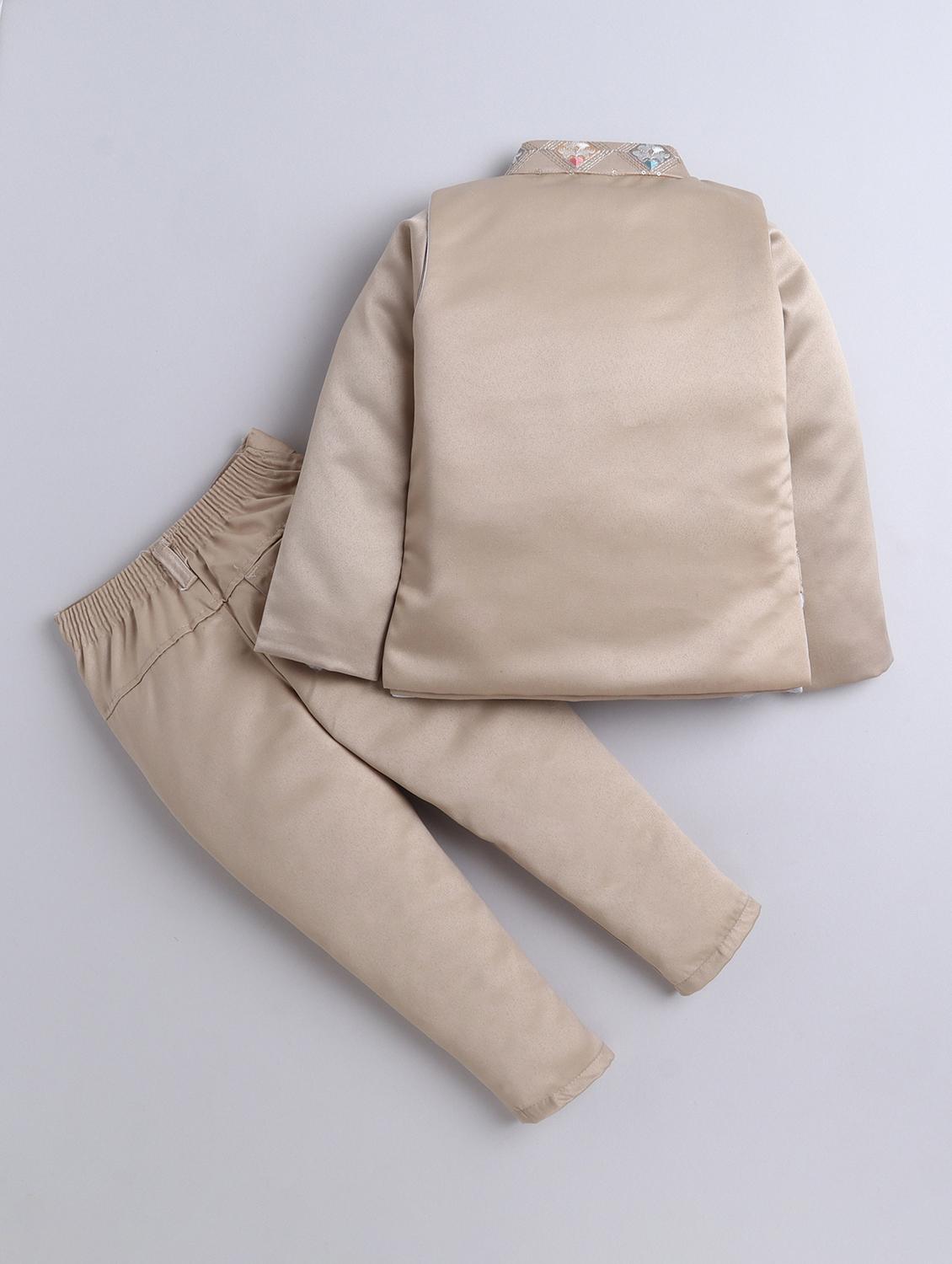 boys embroidered sherwani set with jacket - 21926685 -  Standard Image - 1