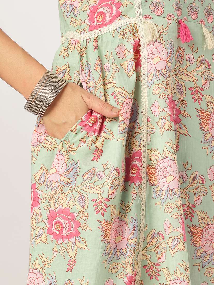 women three quarter sleeve kurta pant with dupatta set - 21926829 -  Standard Image - 6