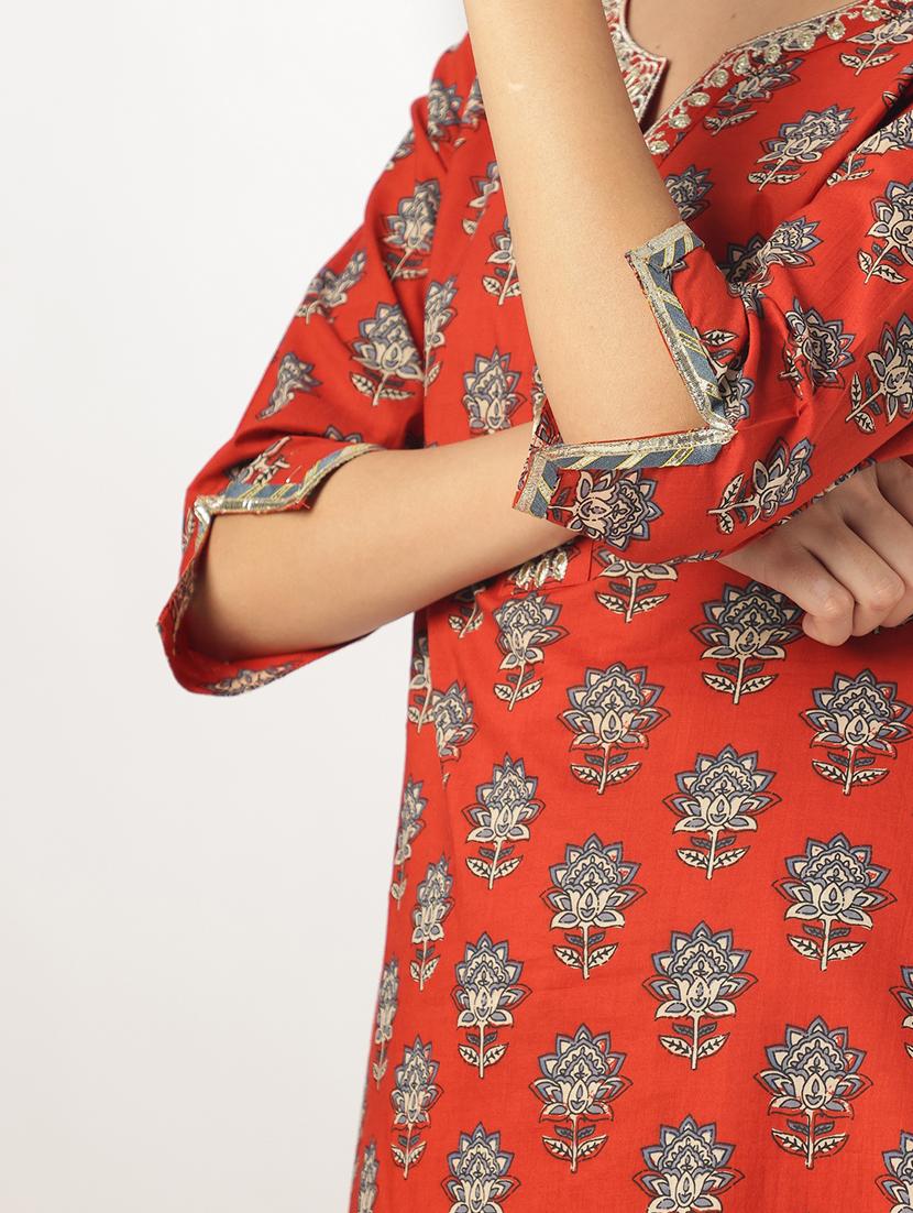 women three quarter sleeve kurta pant with dupatta set - 21926837 - Standard Image - 6