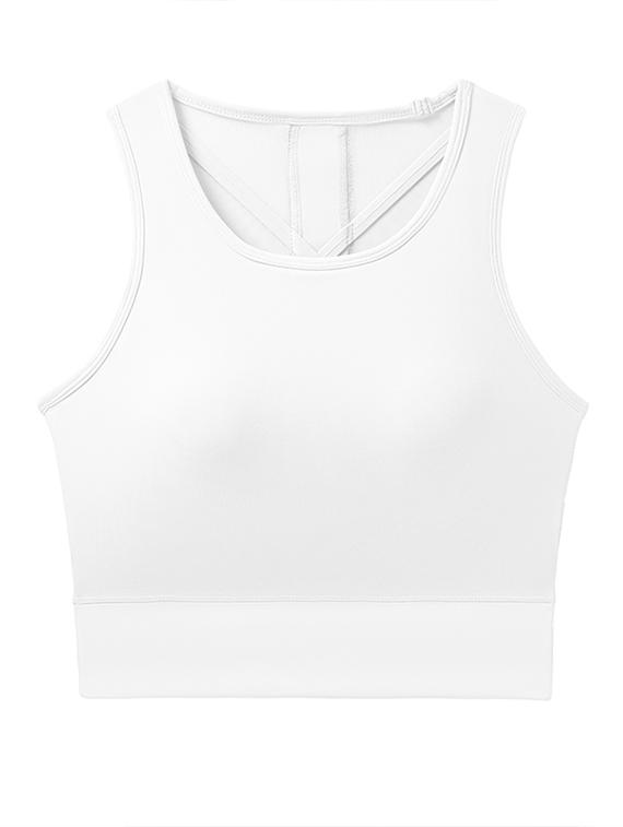 women solid lightly padded sports bra - 21926867 - Standard Image - 4