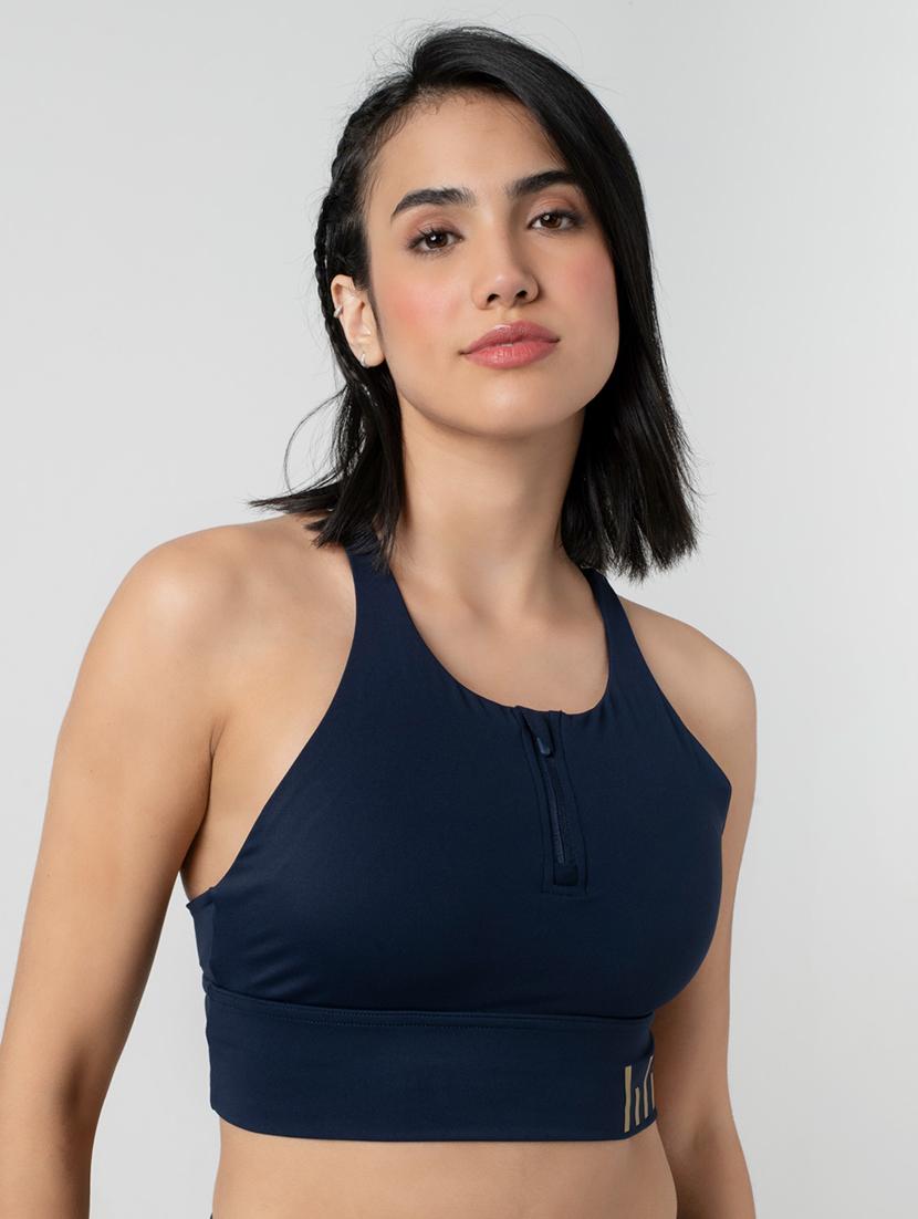 women solid lightly padded sports bra - 21926874 -  Standard Image - 1
