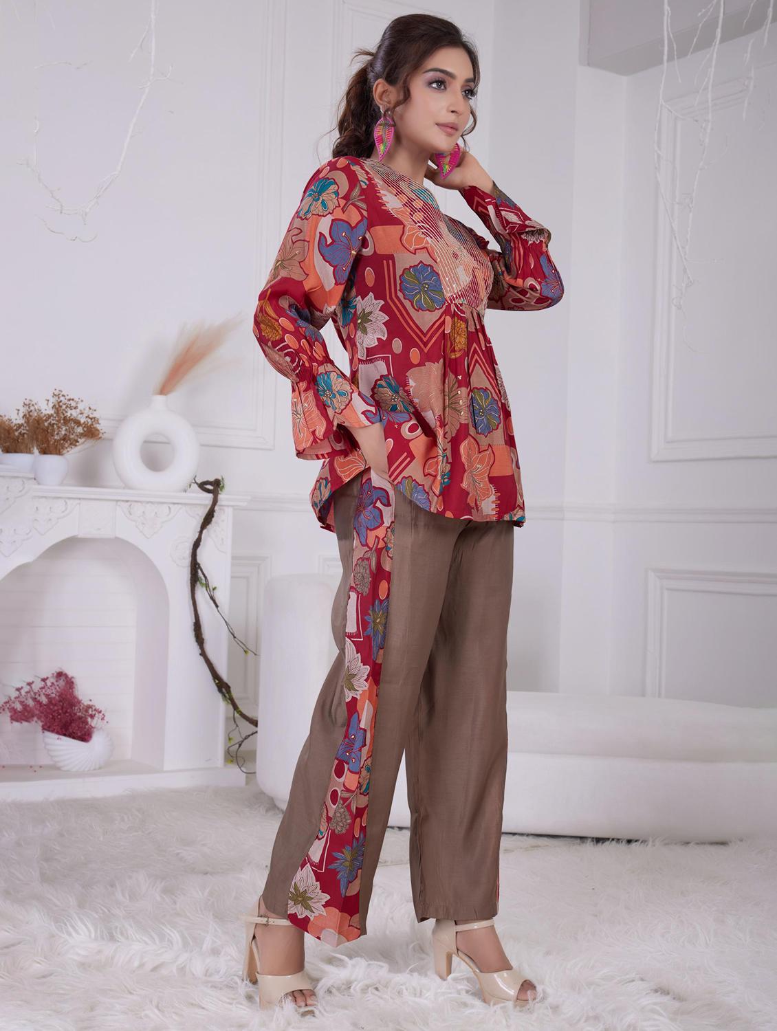 red modal coord set - 21927945 - Standard Image - 1