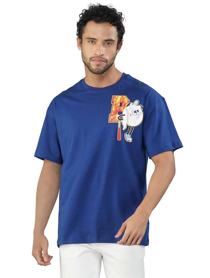 men printed short sleeves loose fit t-shirt - 21928058 -  Standard Image - 1