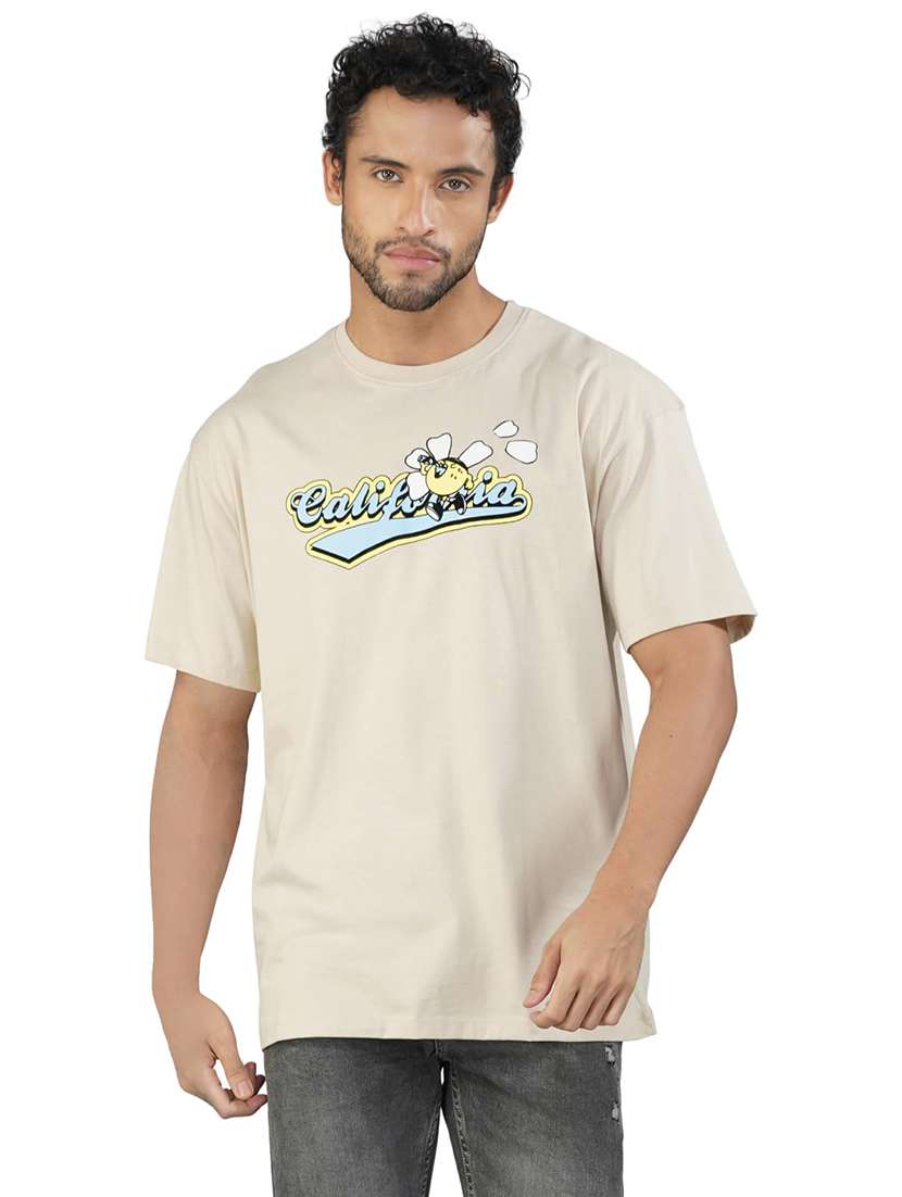 men printed short sleeves loose fit t-shirt - 21928059 -  Standard Image - 1