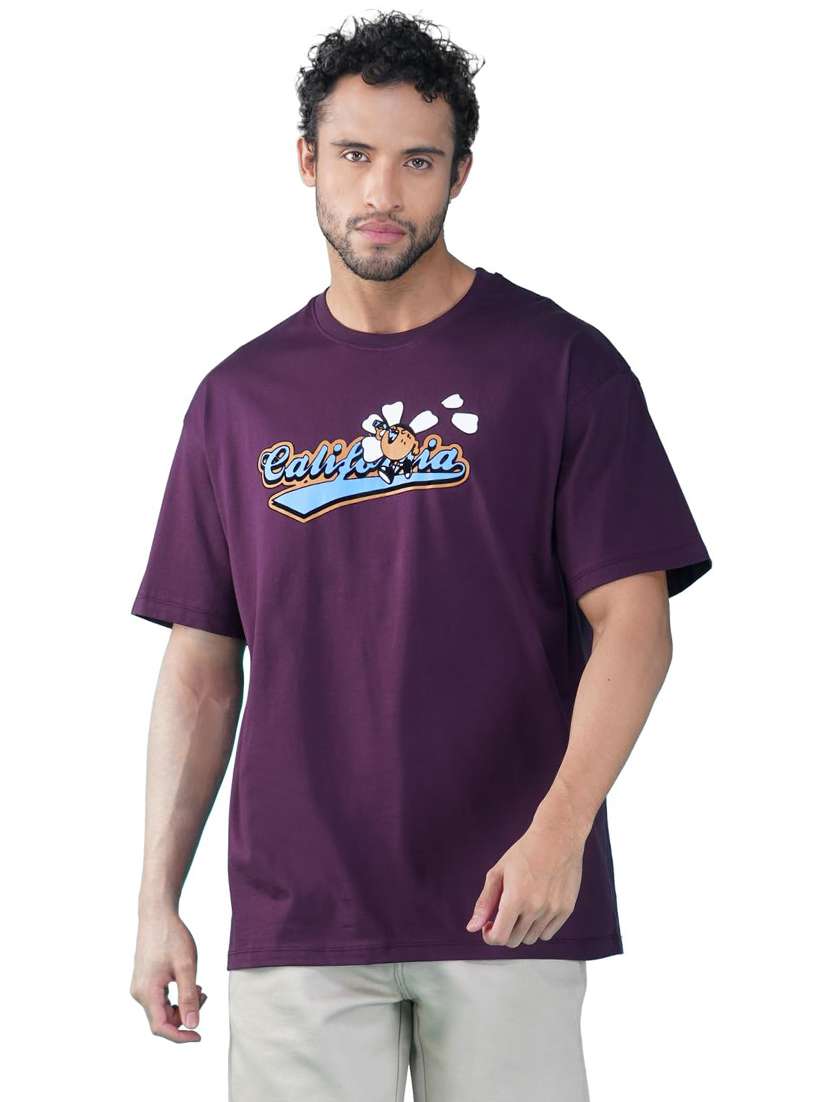 men printed short sleeves loose fit t-shirt - 21928060 -  Standard Image - 1