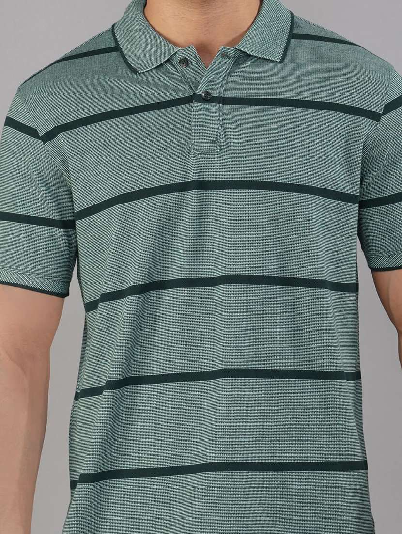 men striped short sleeves regular fit polo t-shirt - 21928088 -  Standard Image - 4